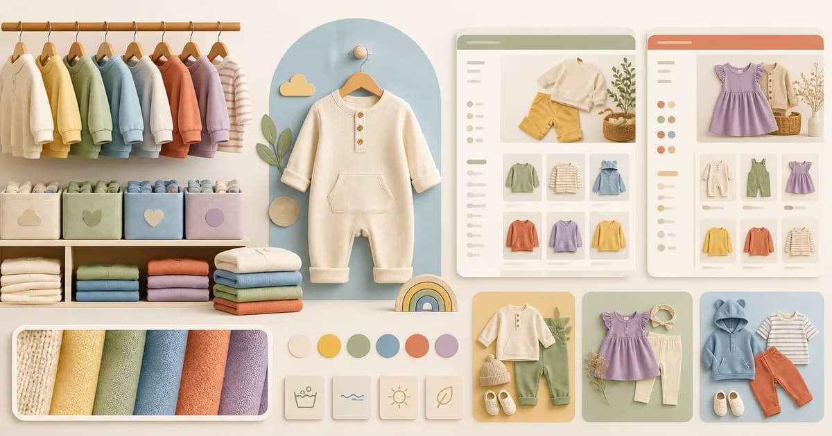 Kids clothing theme ranking with measurements and set contents