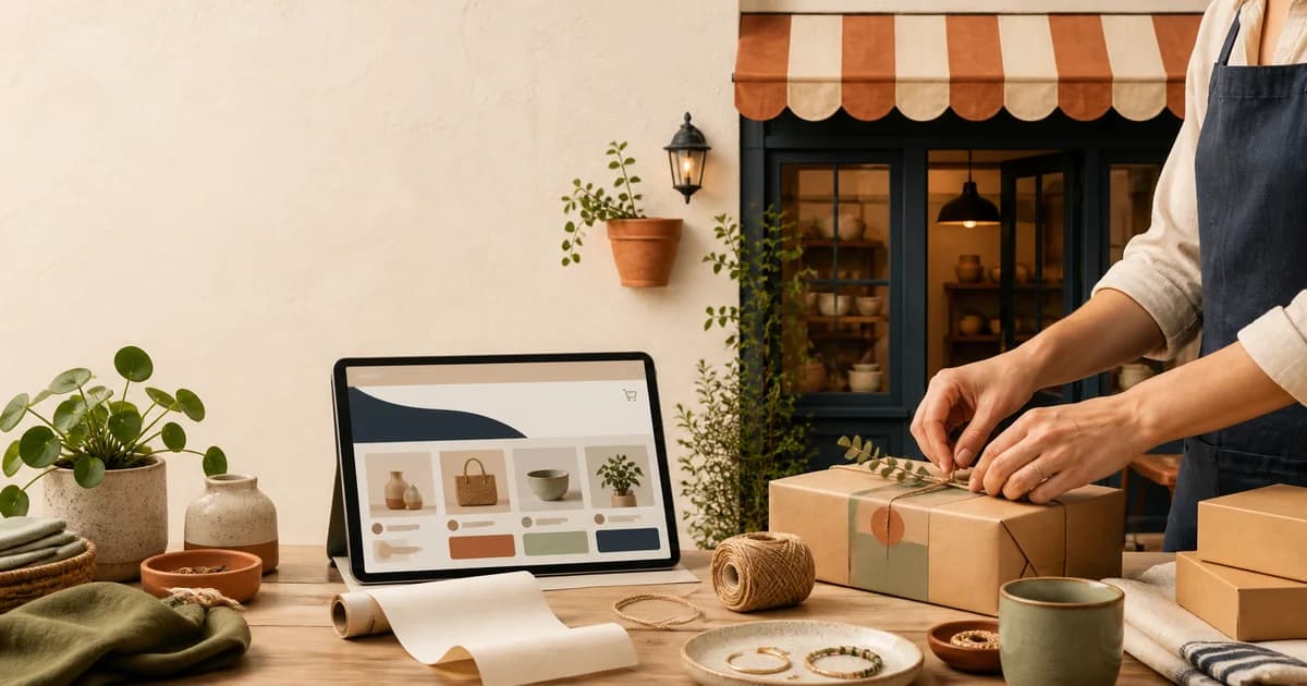 Small business theme comparison with products and staff workflows