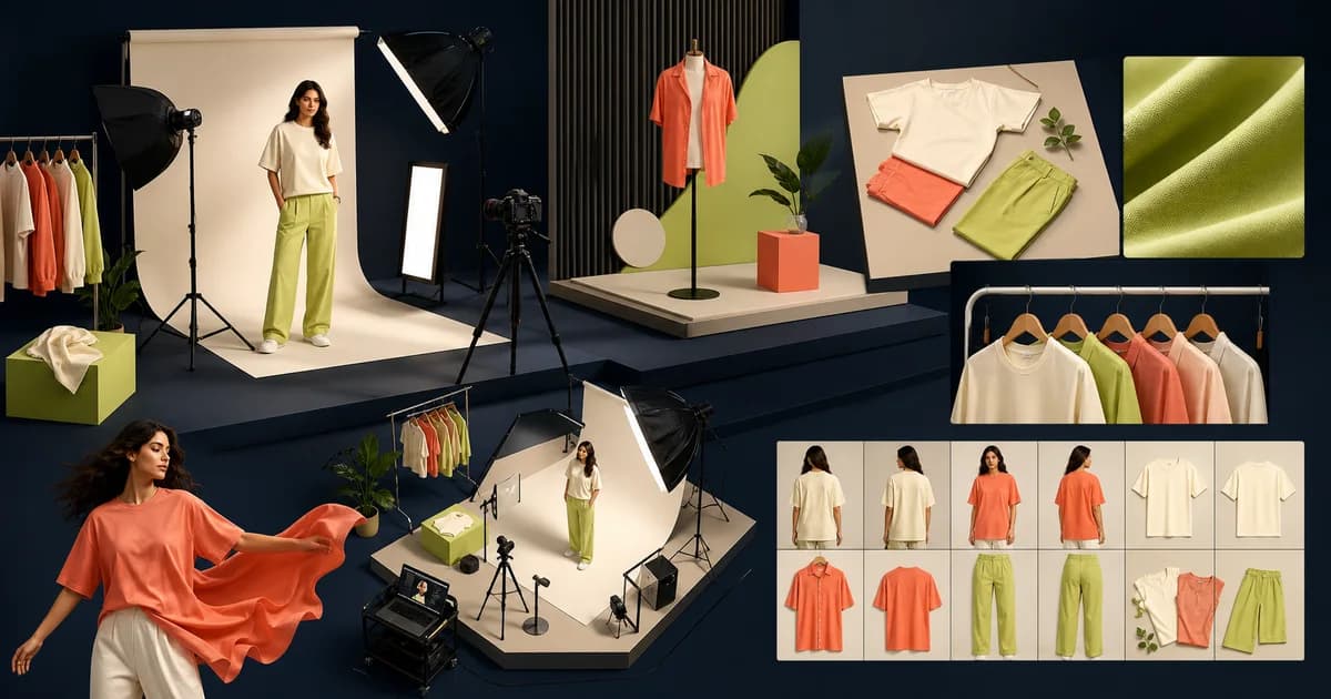 Clothing product photography shot list and quality review