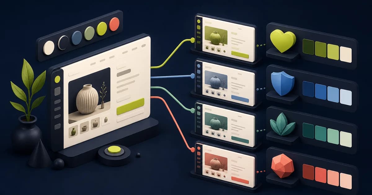 Accessible e-commerce color system with semantic roles