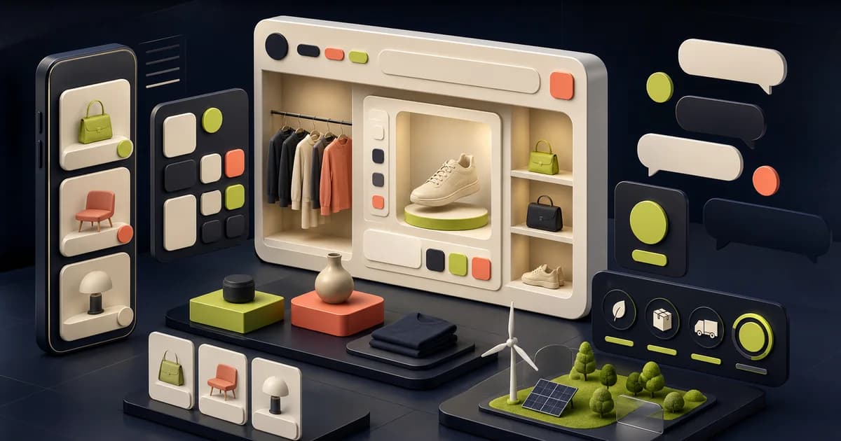 Modern 2026 e-commerce experience emphasizing products and adaptability