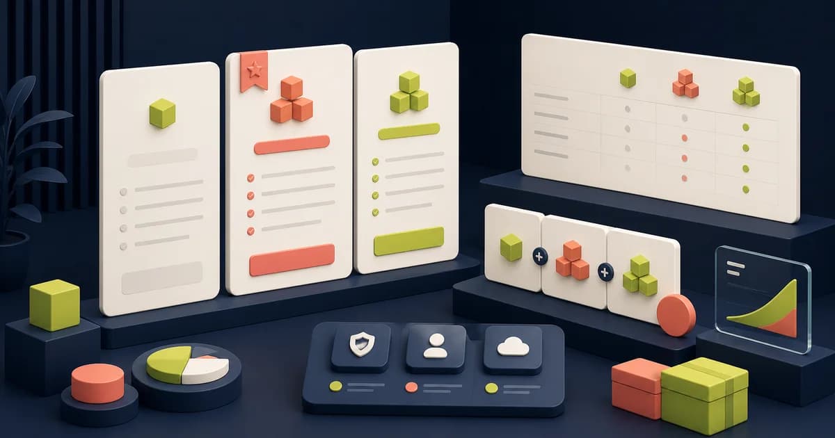 Clear product pricing and plan comparison interface