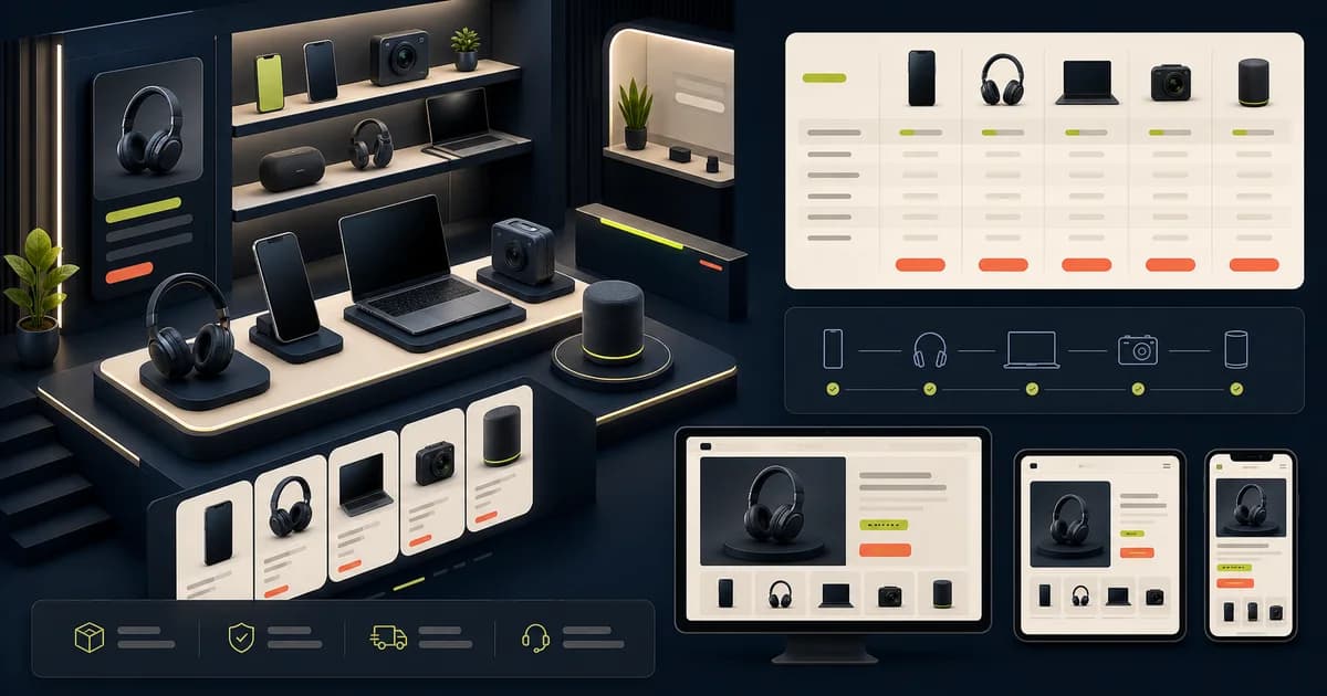 Electronics store comparison with specifications and compatibility