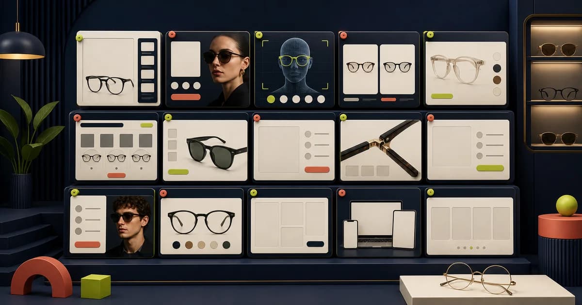 Eyewear websites that help shoppers compare frames and fit