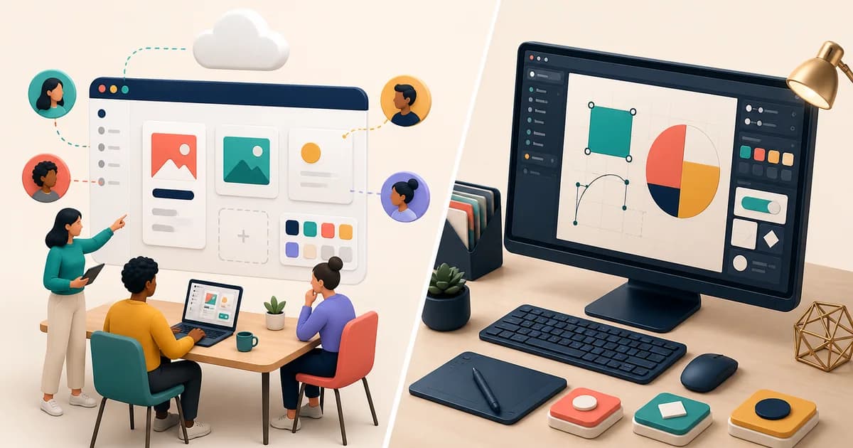 Figma collaborative workflow compared with Sketch Mac-native design workflow