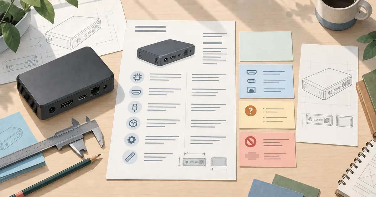 Editorial illustration for Electronix Figma: adapting a specification-heavy product page