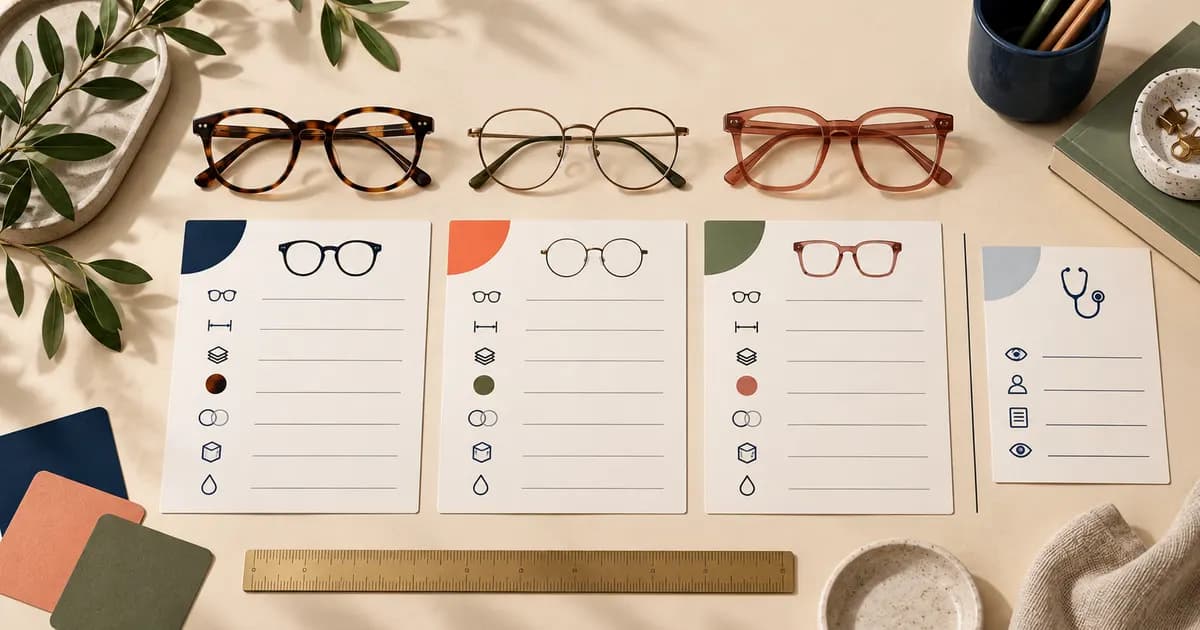Editorial illustration for Designing an eyewear product comparison worksheet