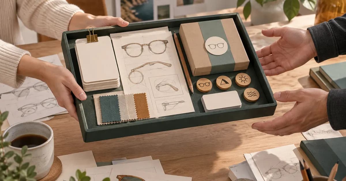 Editorial illustration for Handing a eyewear theme customization to a developer