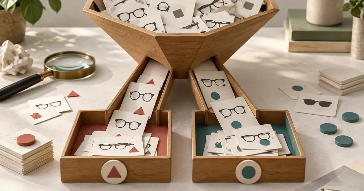 Editorial illustration for Separating launch defects from enhancement requests in a eyewear store