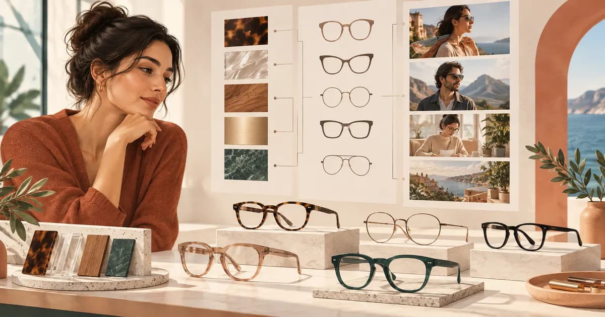 Editorial illustration for Designing a eyewear brand story that helps product selection