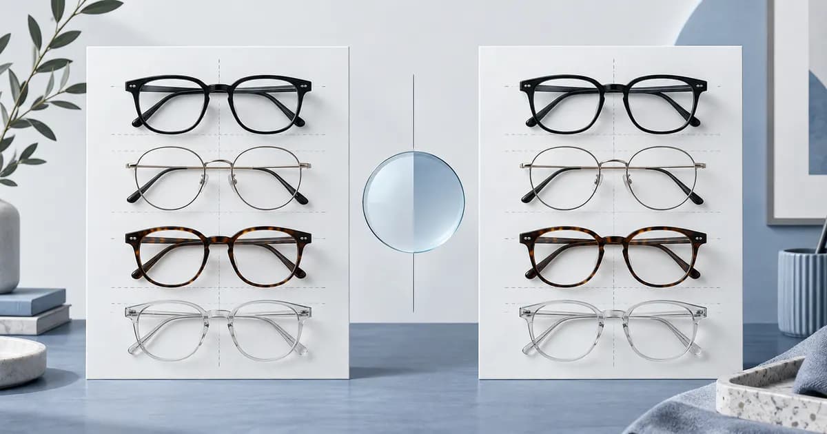 Editorial illustration for Comparing eyewear collection-card layouts in a controlled test