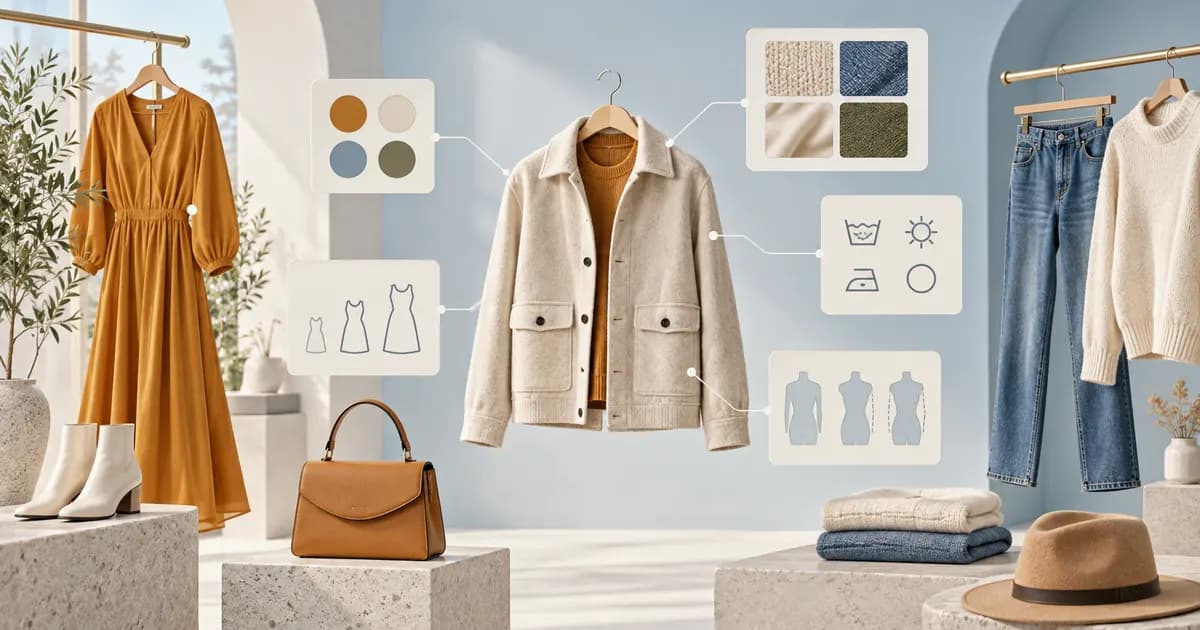 Editorial illustration for Mapping fashion catalog attributes to Shopify metafields