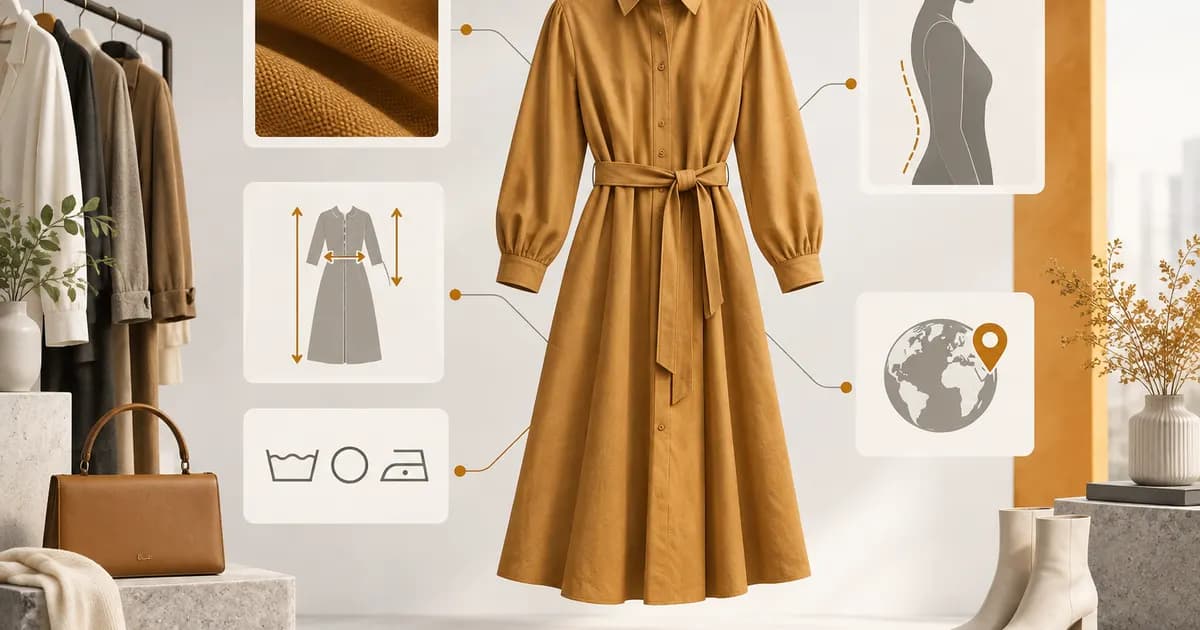Editorial illustration for Writing scannable specification blocks for fashion products