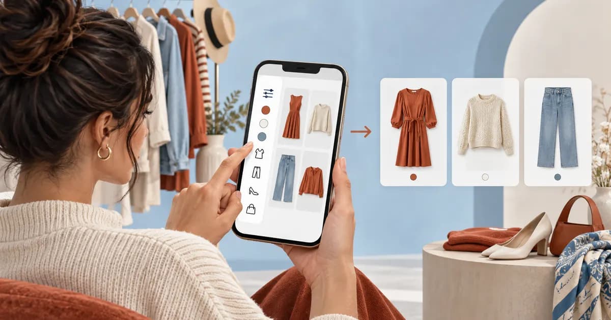Editorial illustration for Checking mobile filter usability in a fashion storefront