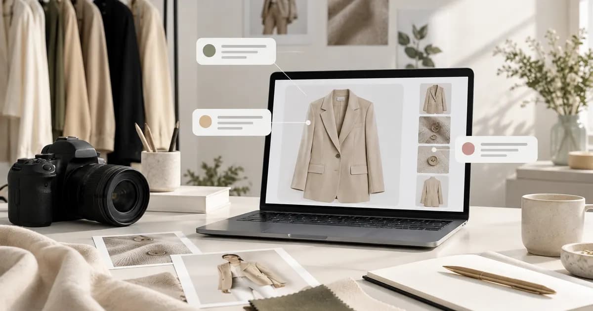 Editorial illustration for Writing useful image descriptions for fashion products