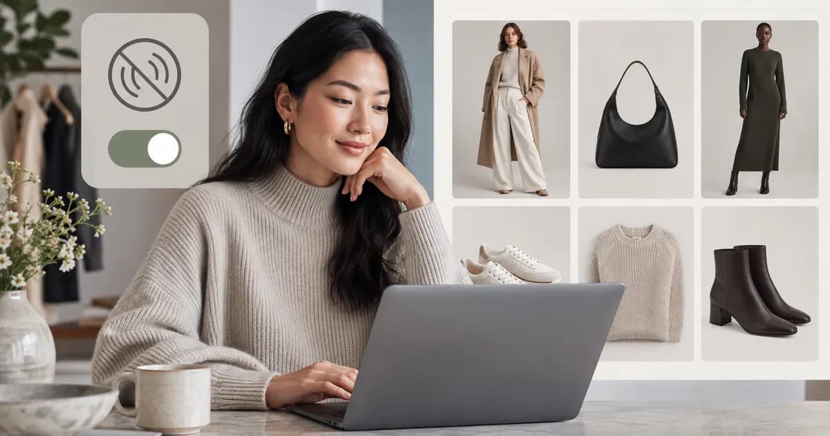 Editorial illustration for Testing reduced-motion settings on a fashion storefront