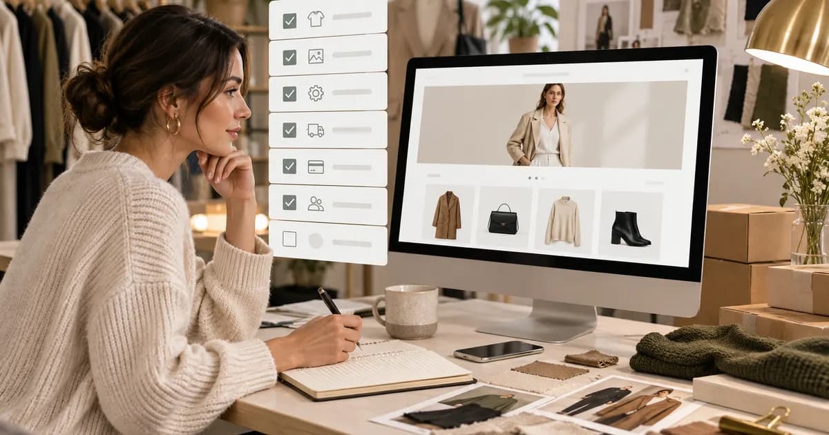 Editorial illustration for A staging checklist for switching a fashion store to Wosa