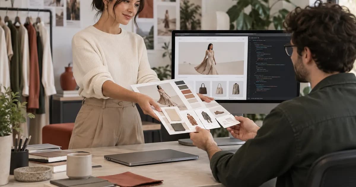 Editorial illustration for Handing a fashion theme customization to a developer
