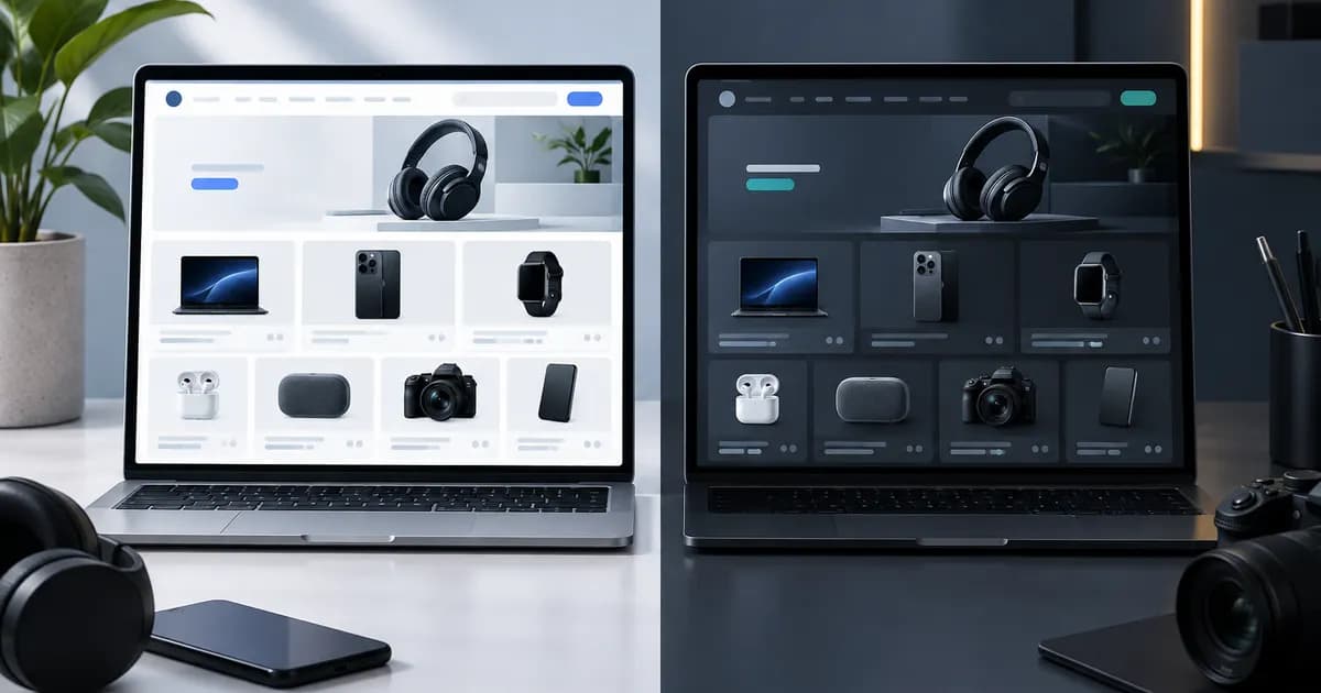 Editorial illustration for How to compare two electronics themes with the same catalog