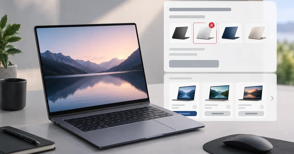 Editorial illustration for Testing unavailable variants in a electronics product page