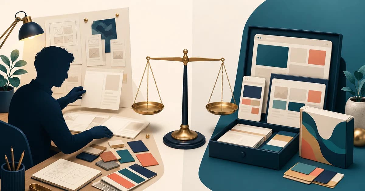 Designer engagement and template workflow compared by product risk