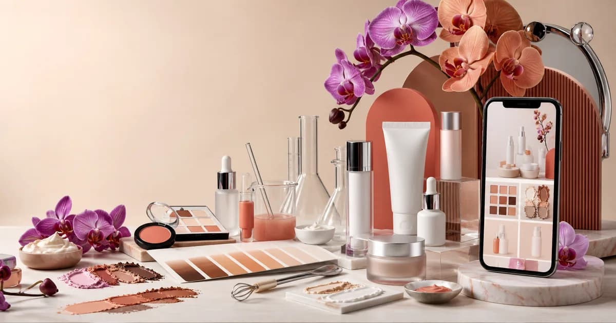 Cosmetics launch plan with shades, ingredients, claims, and complaints