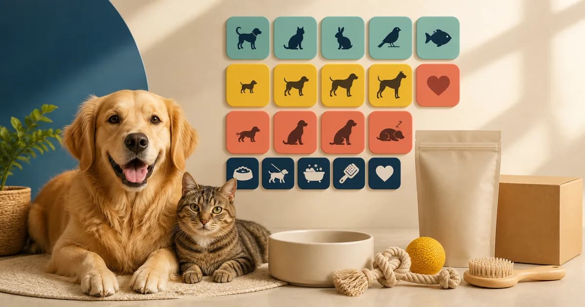 Pet store launch plan with species, compatibility, storage, and recalls