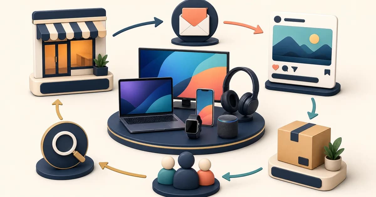 Electronics store marketing plan connecting product education and ownership support
