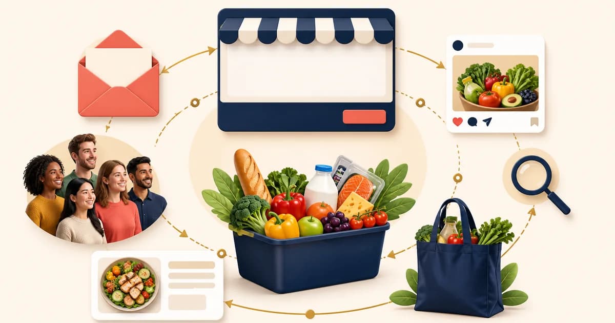 Online grocery marketing linked to reliable fulfillment and repeat baskets
