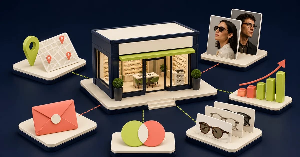 Eyewear marketing plan connecting content to store decisions