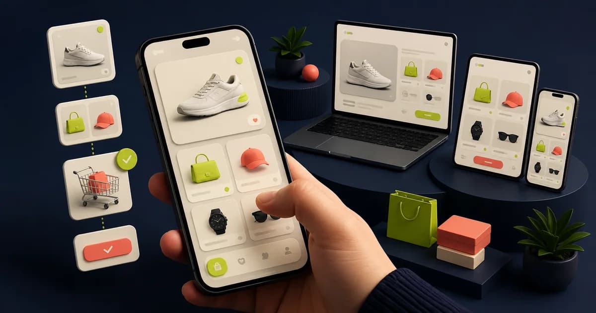 Mobile commerce product discovery and checkout screens