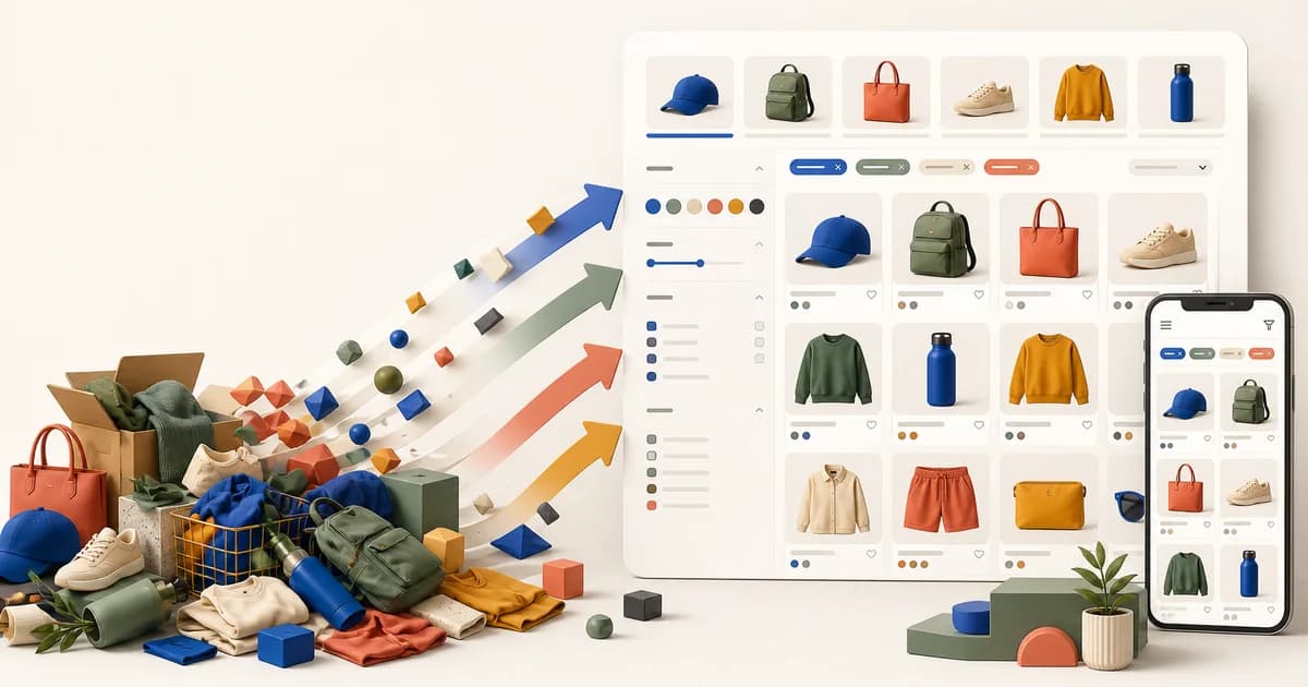 Shopify collection page audit showing collection scope, product grid, filters, sorting, pagination, empty results, and mobile controls