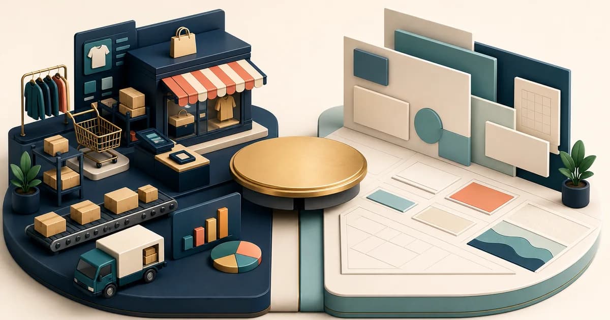 Shopify and Webflow comparison for commerce and visual experience