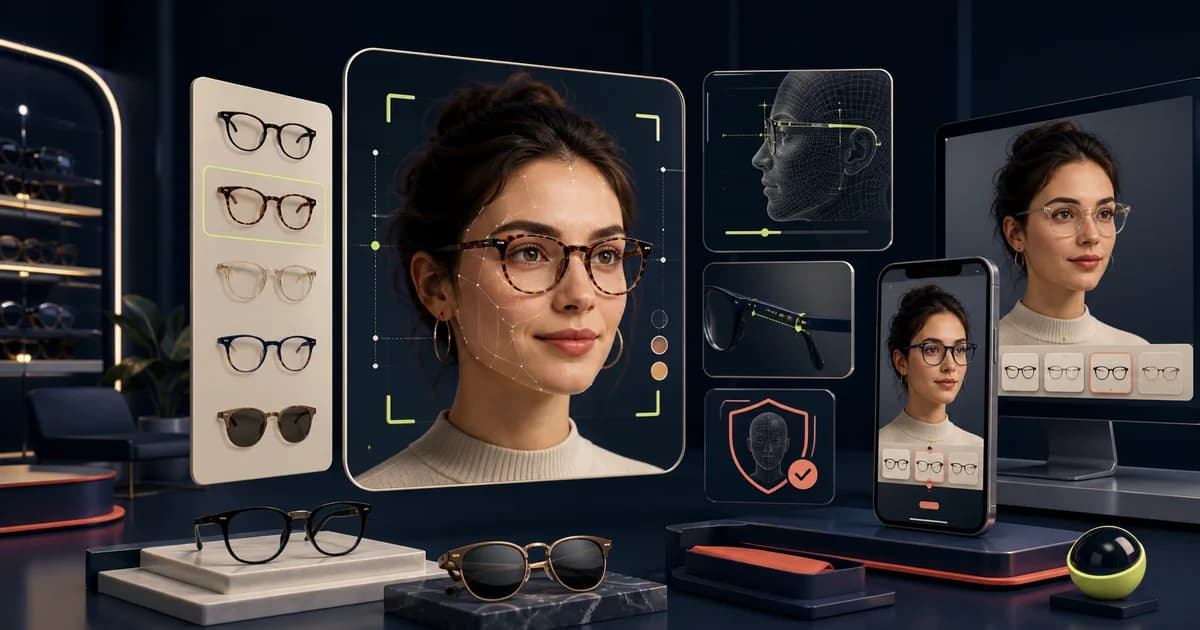 Eyewear virtual try-on experience with product comparison details
