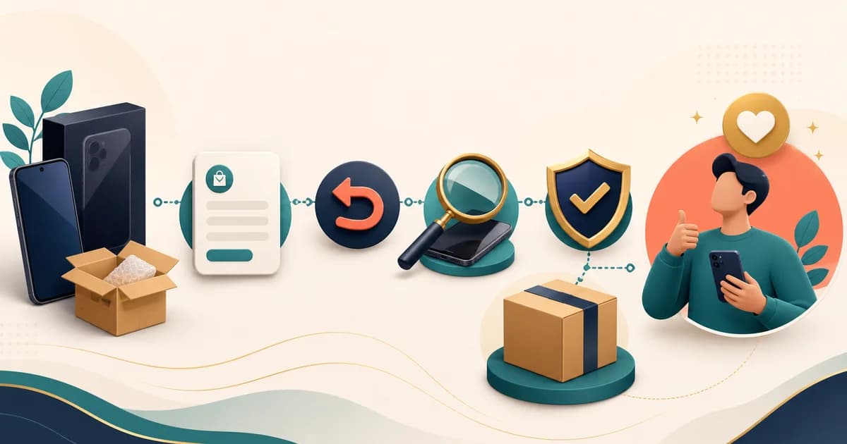 Clear electronics warranty and returns journey from product page to resolution