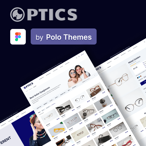 Optics E-Commerce Figma Theme & Web App UI Kit theme preview