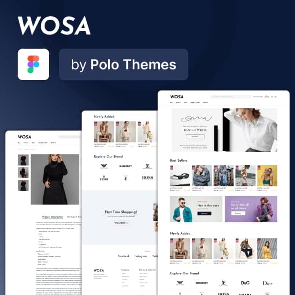 Wosa (Fashion) E-Commerce Figma Theme & Web App UI Kit theme preview