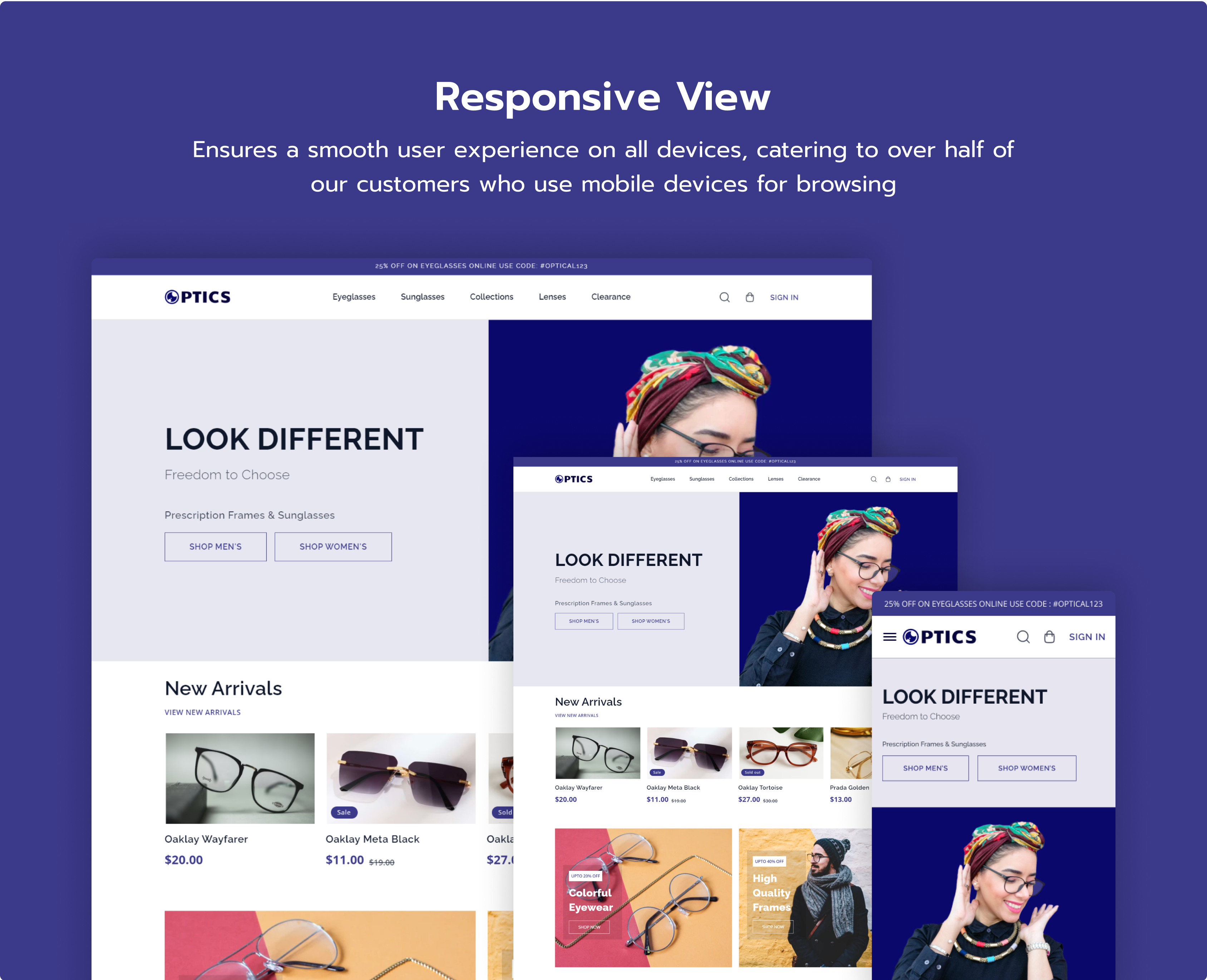 optics shopify e-commerce theme responsive design