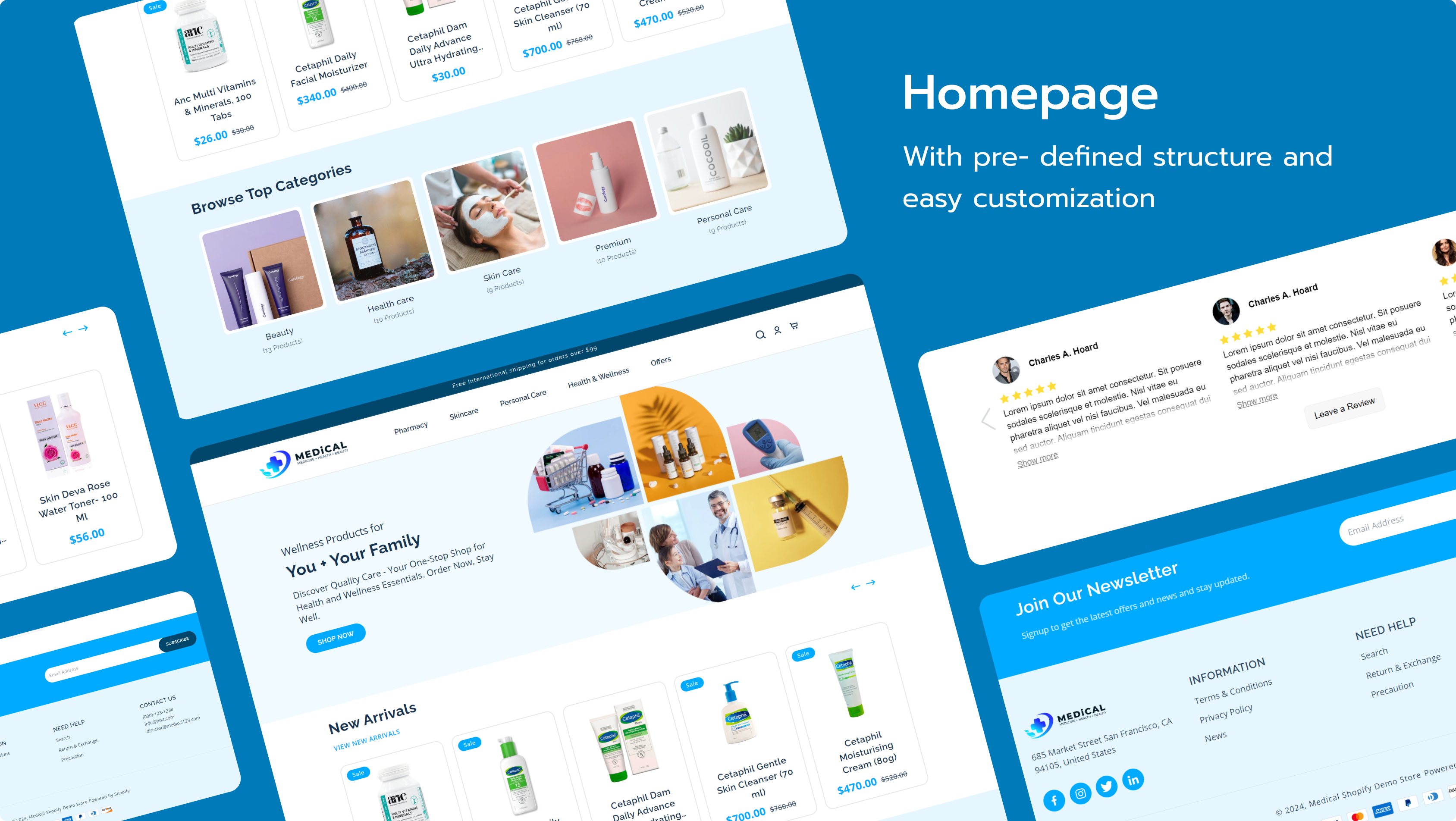 medical shopify e-commerce theme homepage