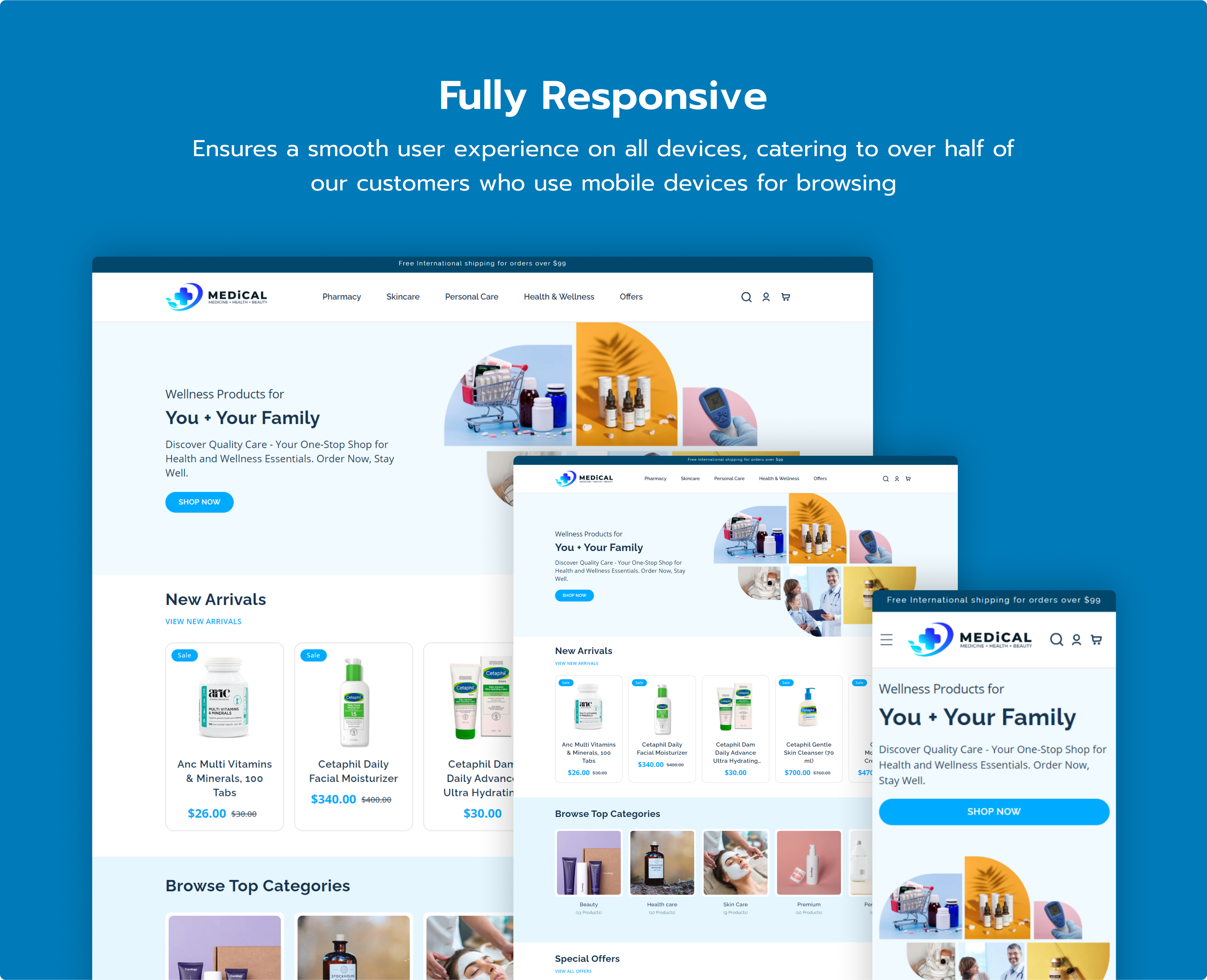 medical shopify e-commerce theme responsive design