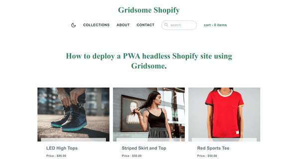 Gridsome Shopify Starter Theme
